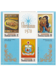 Samoa I Sisifo 1970 Natale  4 Val. Pitture Religiose Vergine